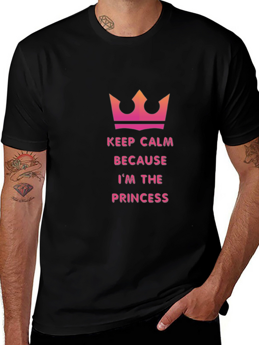 Keep Calm Princess Tee - Black Cotton T-Shirt
