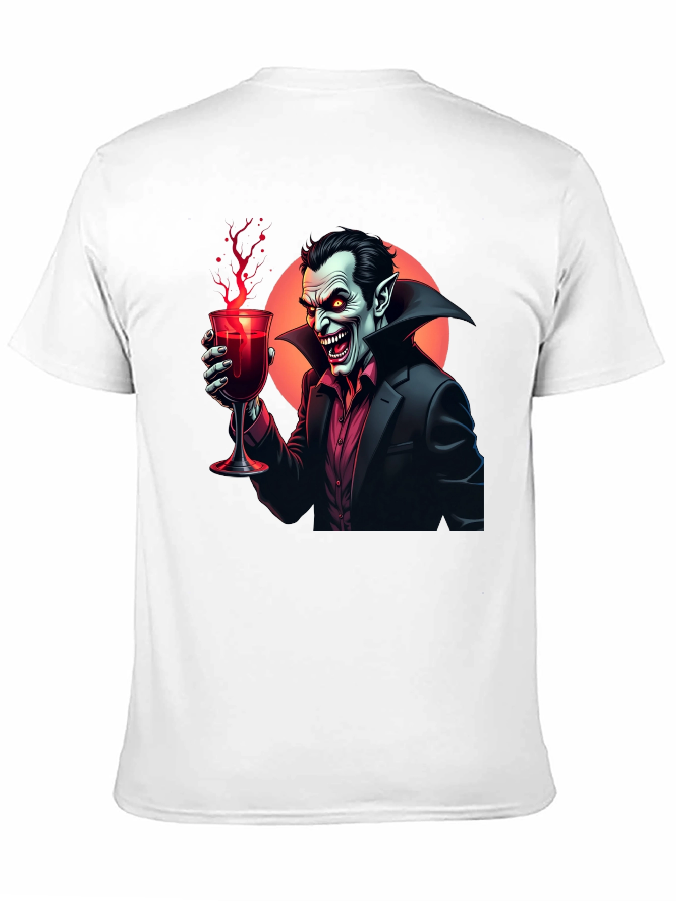 Vampire Sipping Wine Graphic Tee