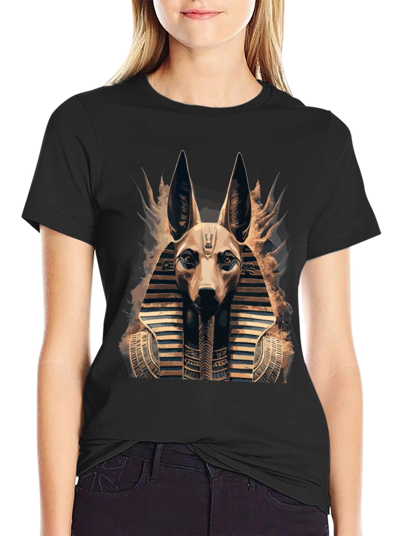 Anubis Graphic Tee - Ancient Egypt Style