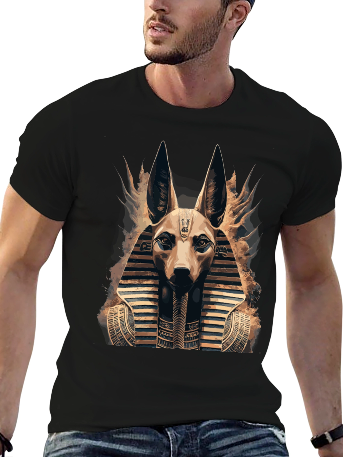 Anubis Graphic Tee - Ancient Egypt Style