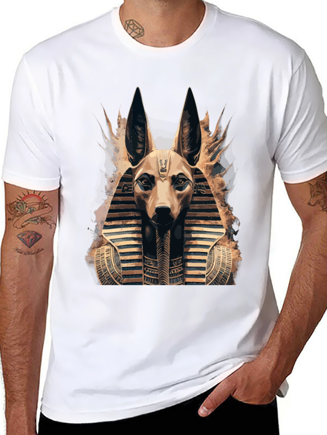 Anubis Graphic Tee - Ancient Egypt Style