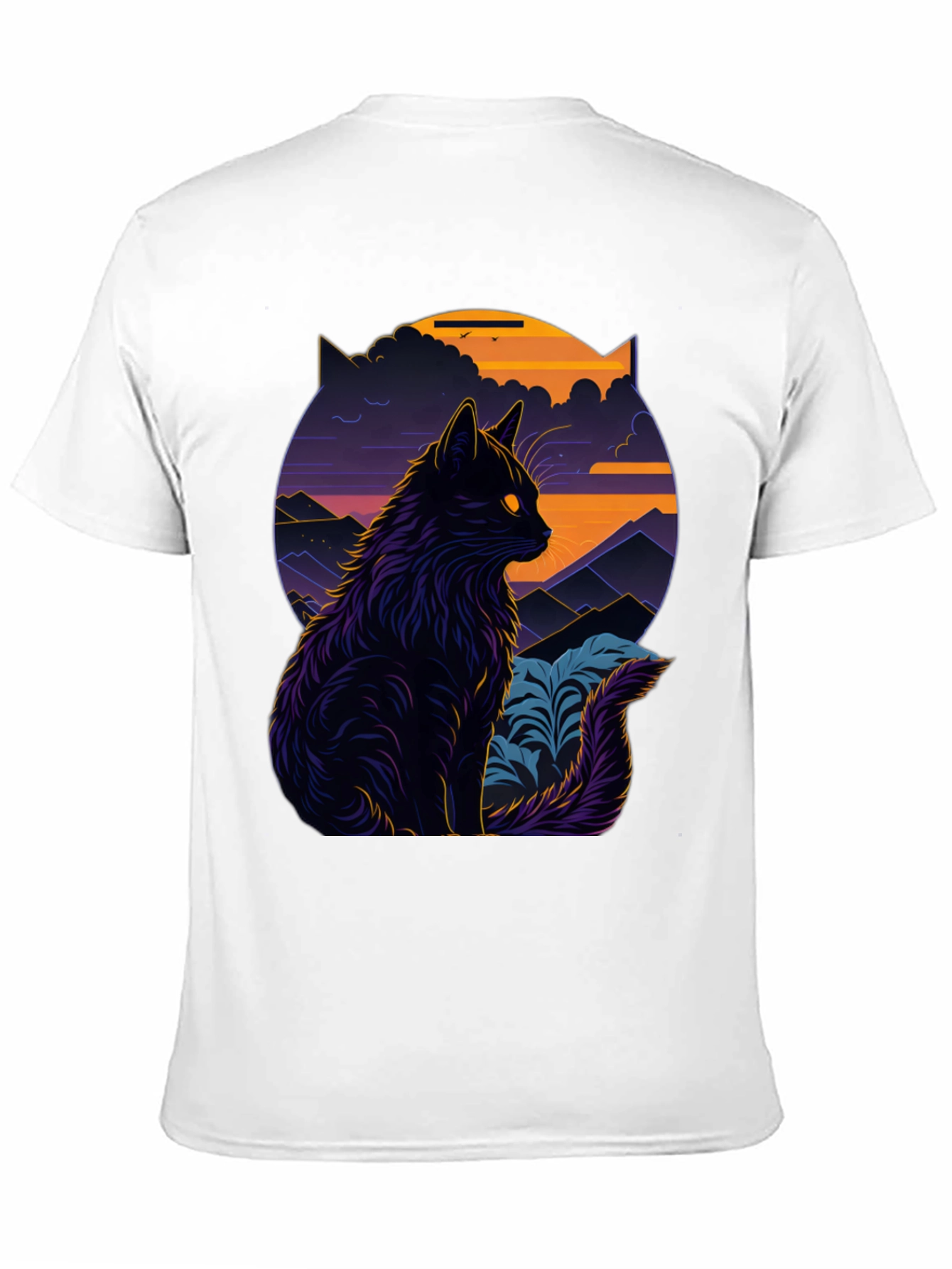 Mystic Cat Graphic Tee - Stylish Black T-Shirt
