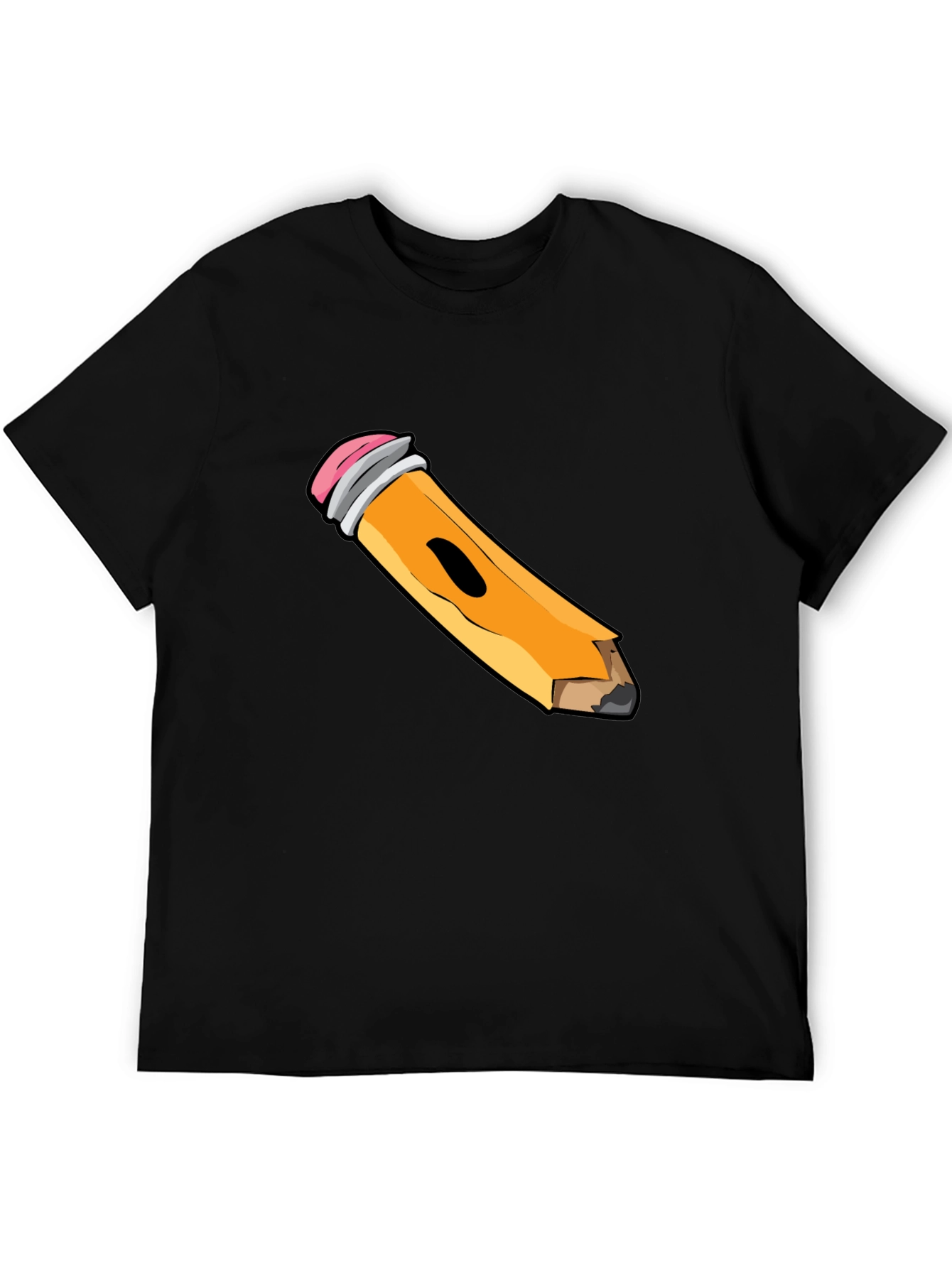 Pencil Graphic Black Tee