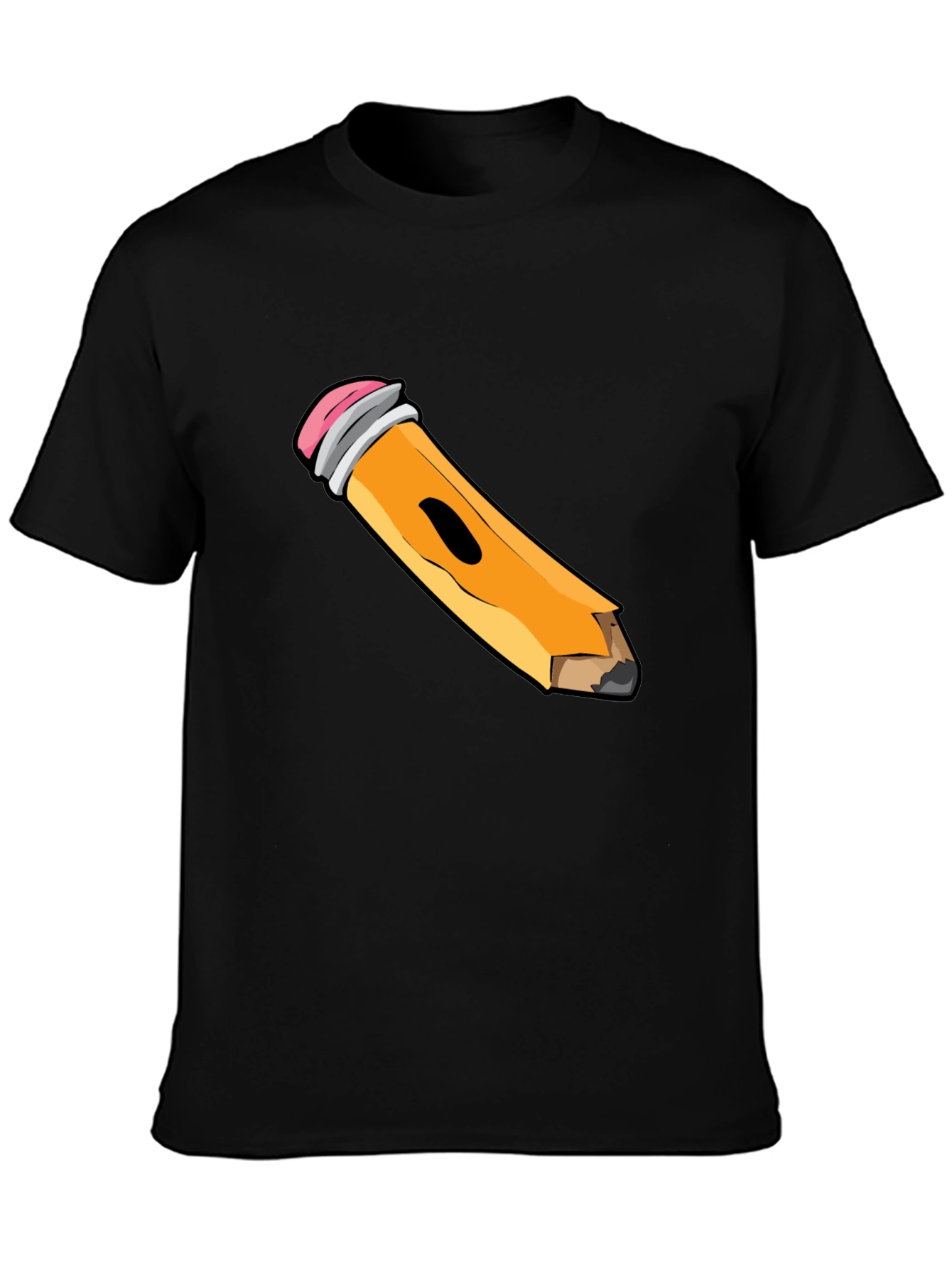 Pencil Graphic Black Tee