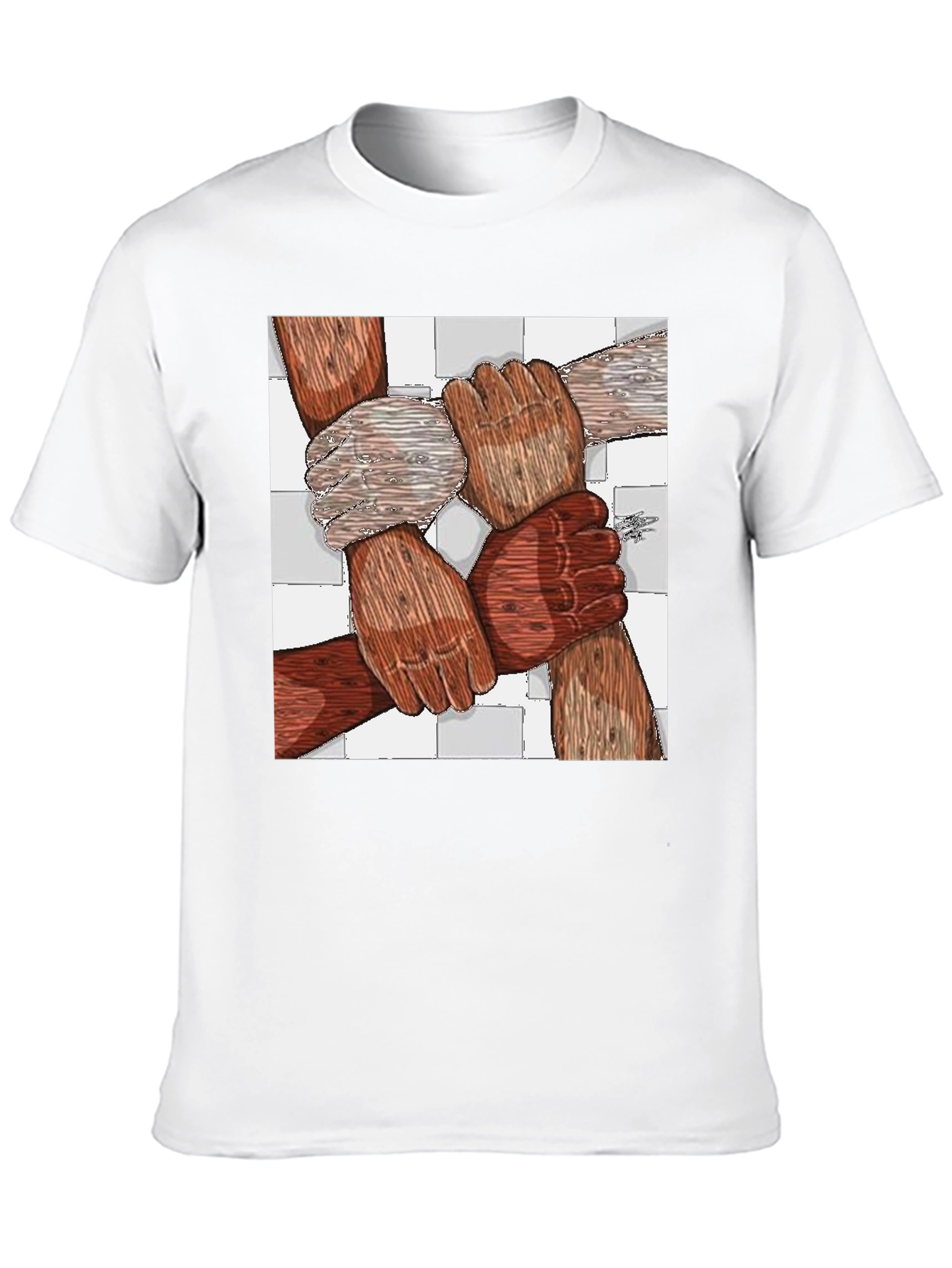 Unity Tee - Diverse Hands United Graphic Print