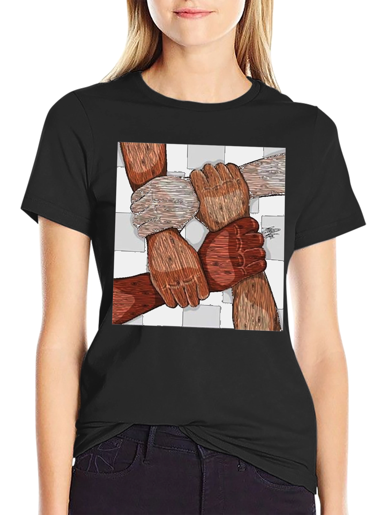 Unity Tee - Diverse Hands United Graphic Print