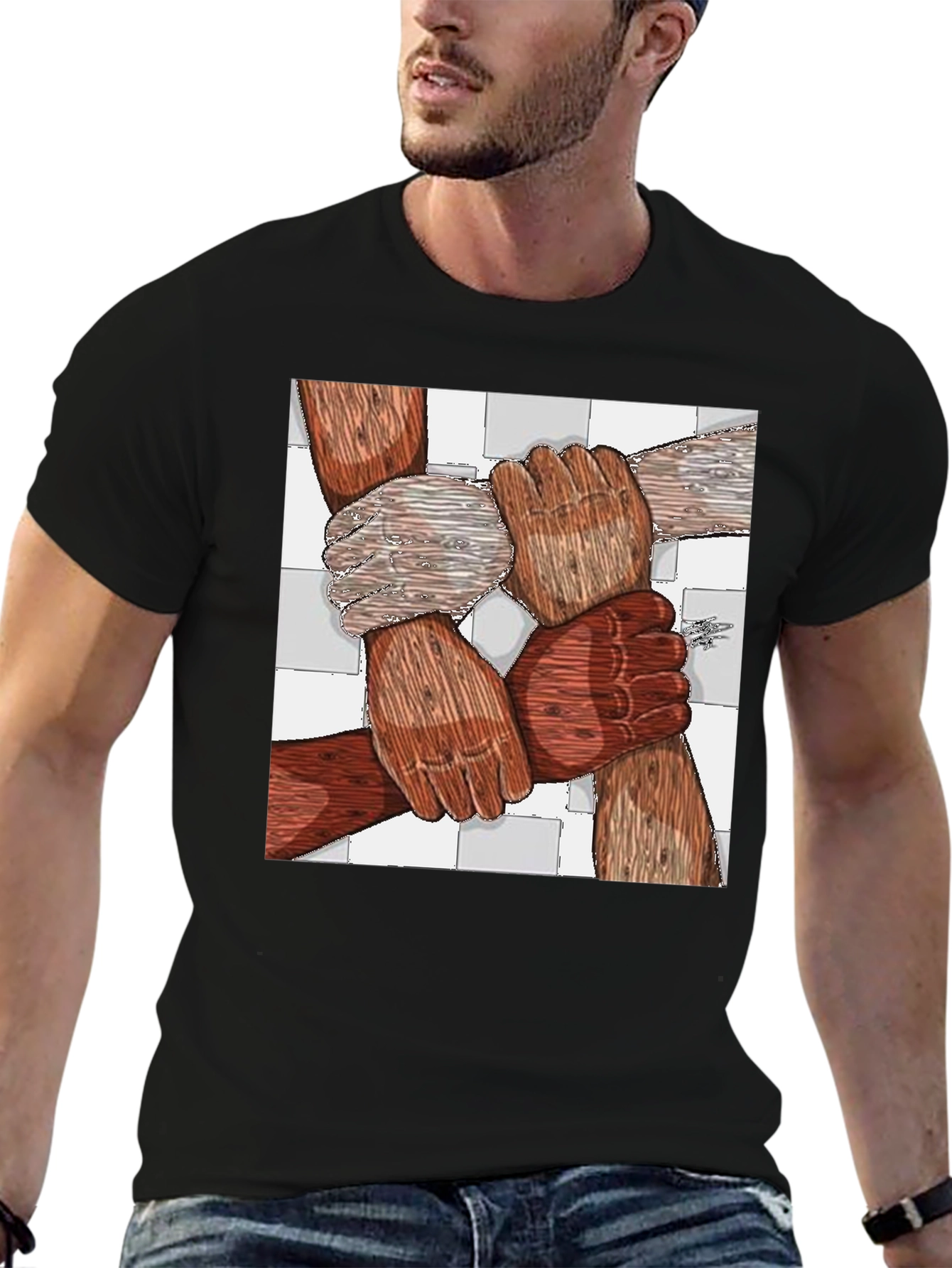 Unity Tee - Diverse Hands United Graphic Print