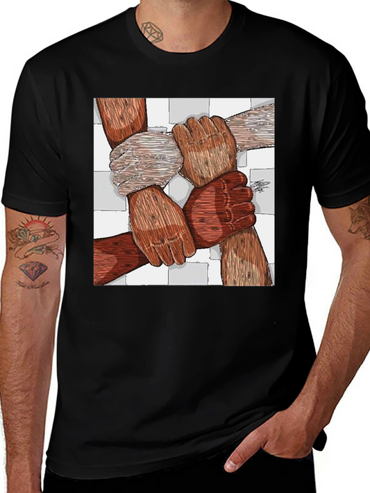 Unity Tee - Diverse Hands United Graphic Print