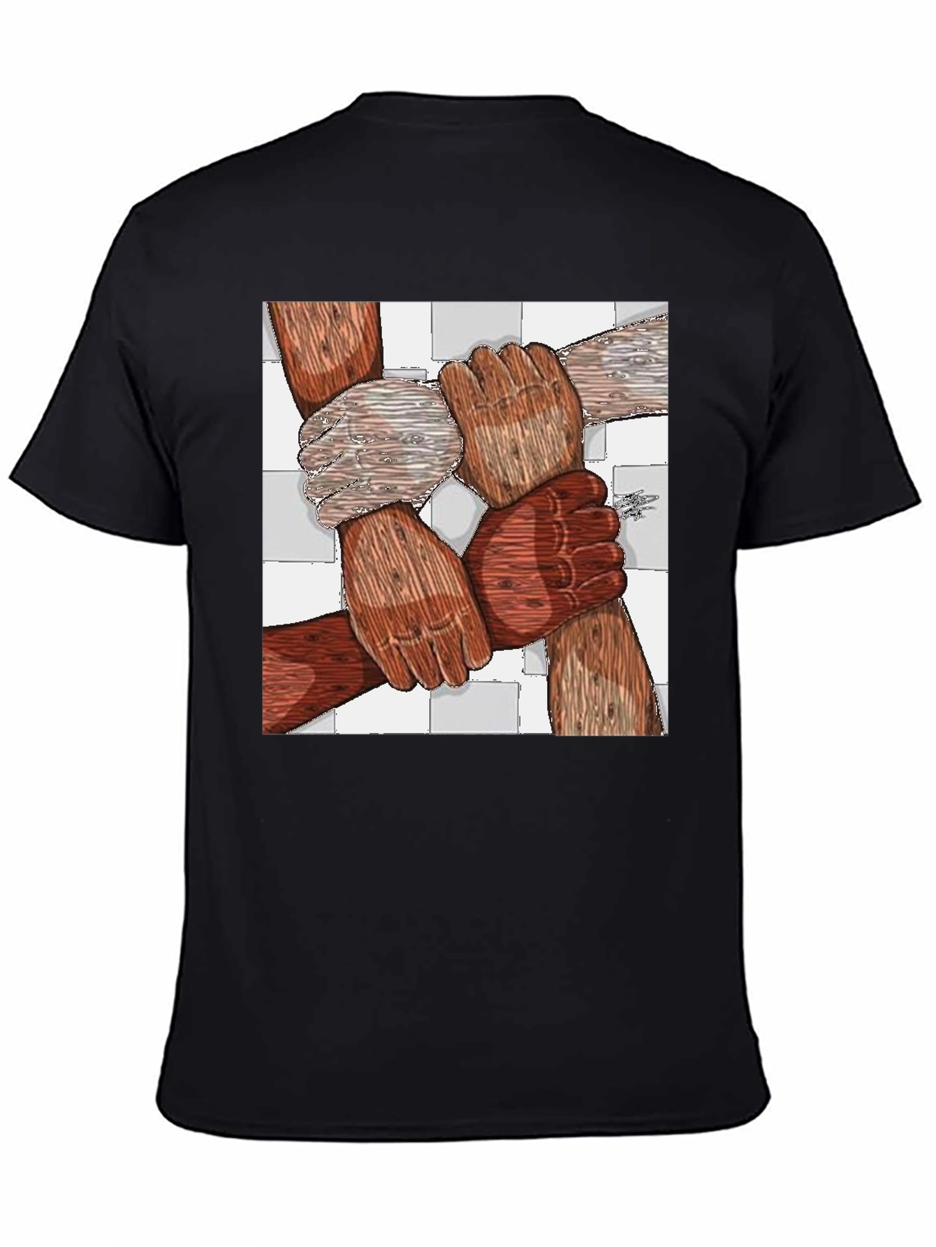 Unity Tee - Diverse Hands United Graphic Print