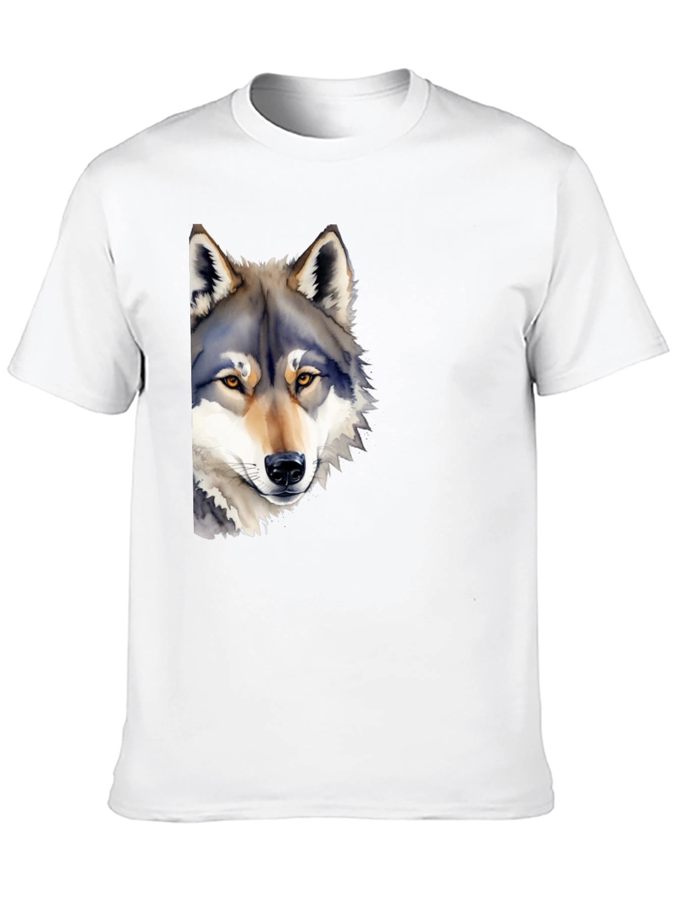 Wolf Graphic T-Shirt - Mens Black Crew Neck Tee