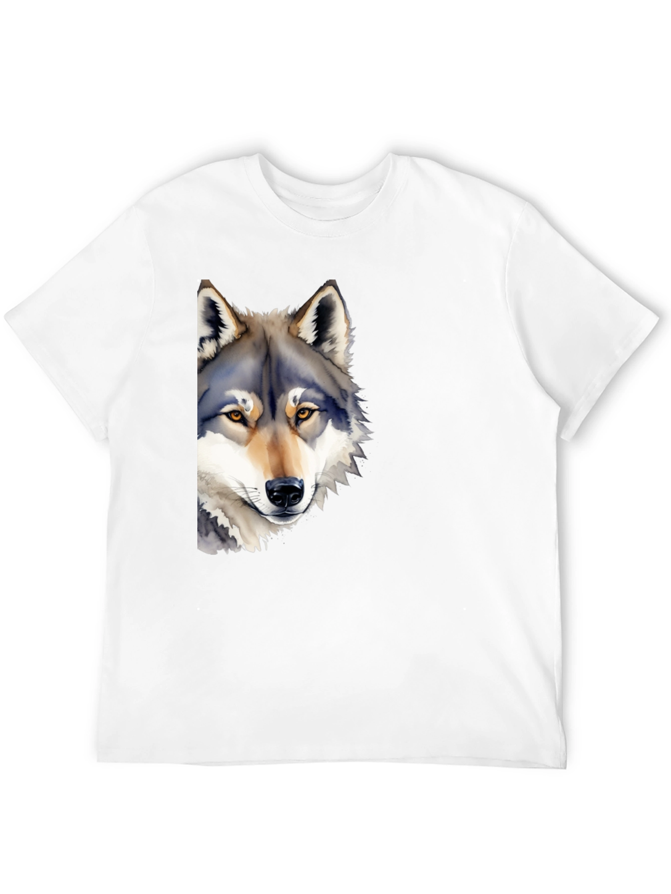 Wolf Graphic T-Shirt - Mens Black Crew Neck Tee