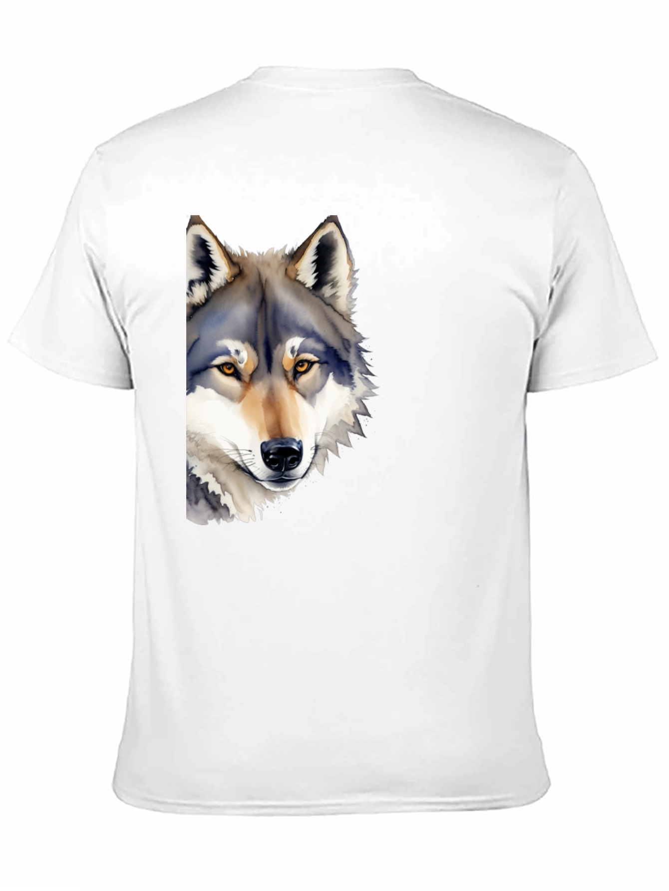 Wolf Graphic T-Shirt - Mens Black Crew Neck Tee