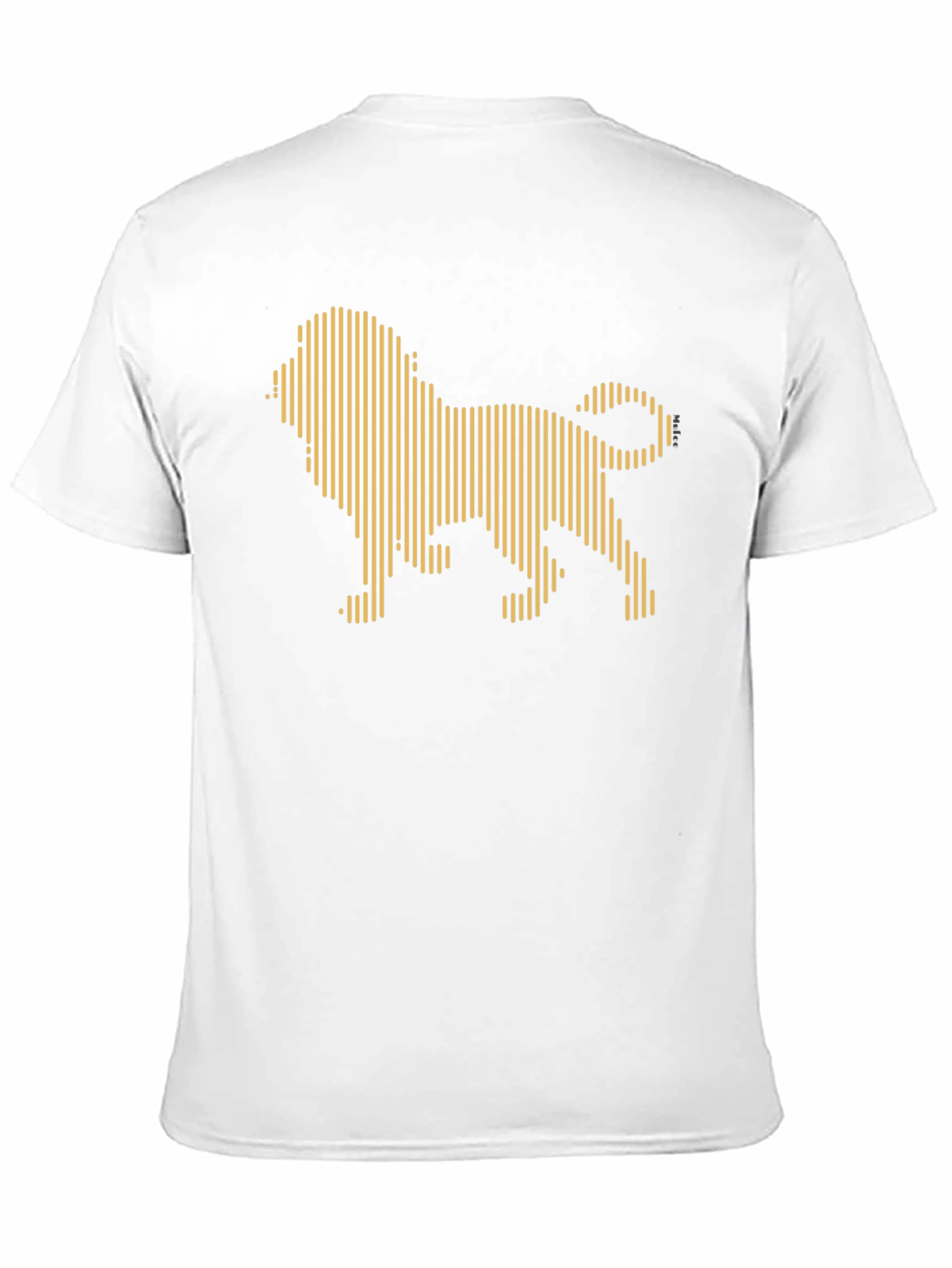 Geometric Lion Graphic Tee - Black