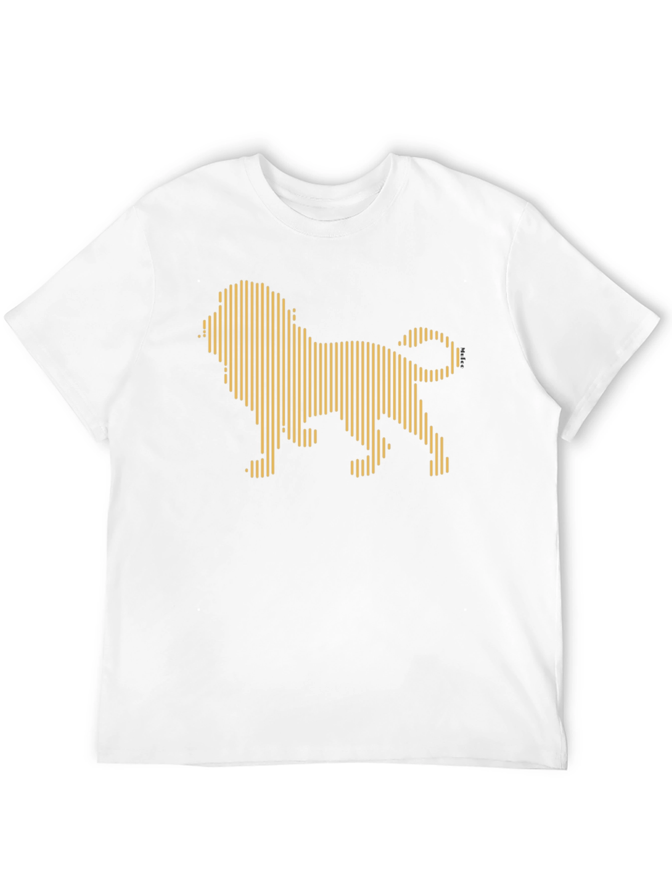 Geometric Lion Graphic Tee - Black