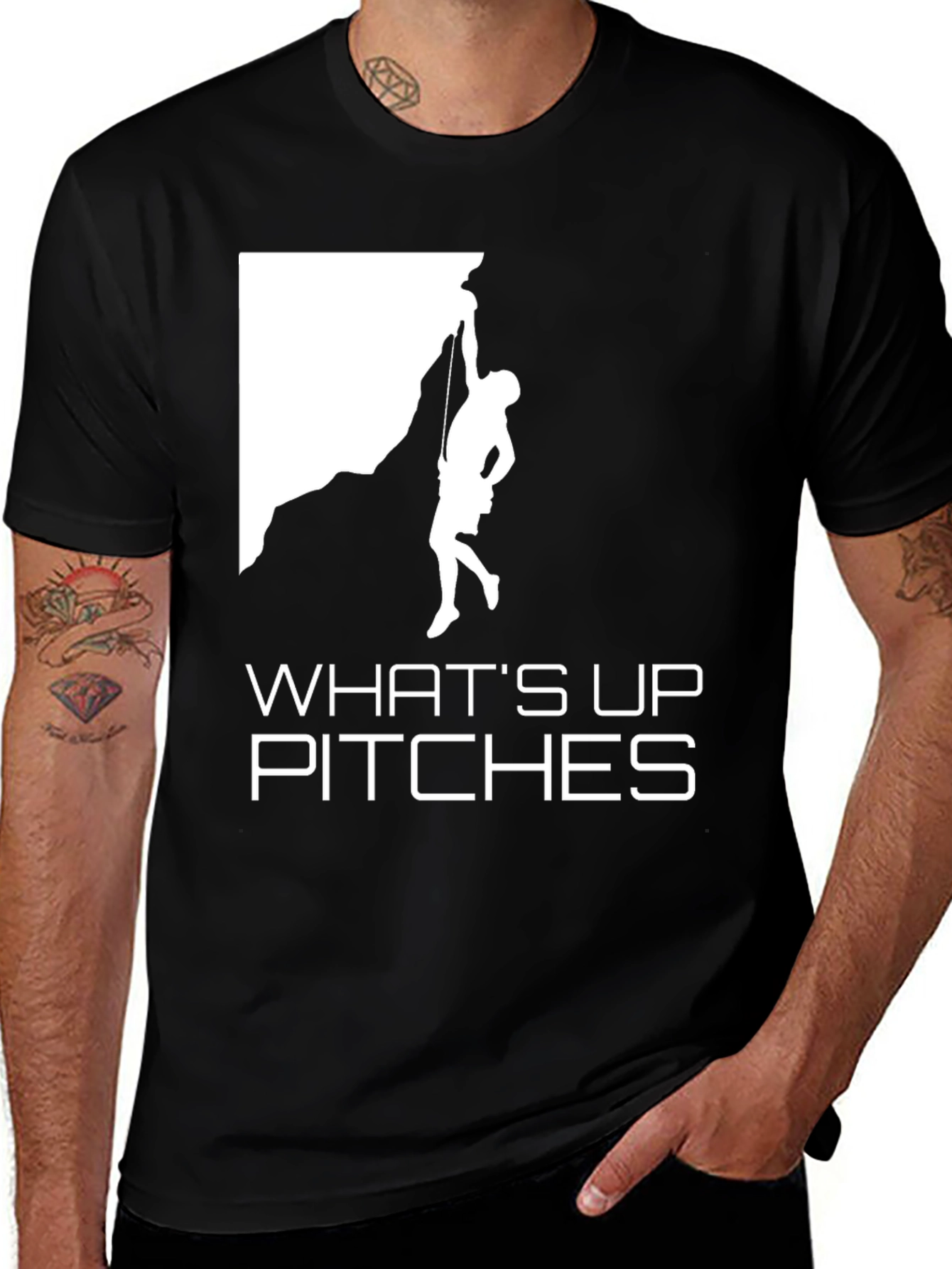 Whats Up Pitches Climbing T-Shirt