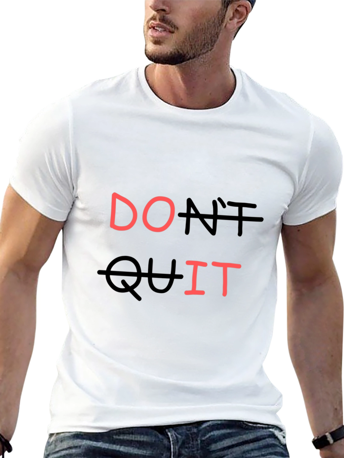 Motivational Dont Quit Black T-Shirt