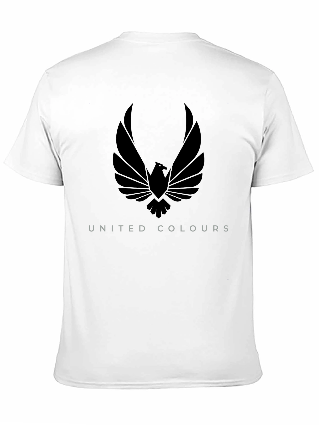 Black T-Shirt with Eagle and United Colours Print