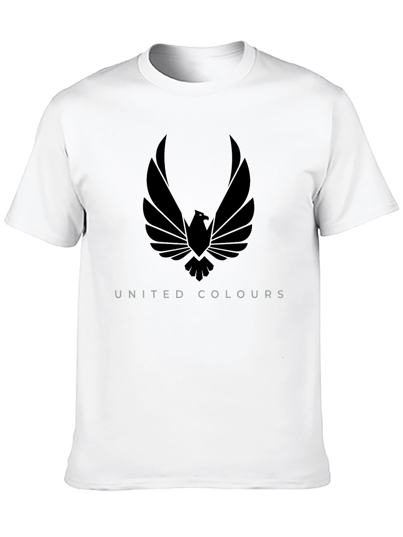 Black T-Shirt with Eagle and United Colours Print
