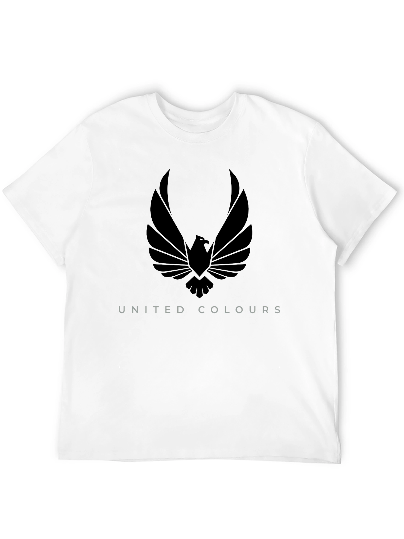 Black T-Shirt with Eagle and United Colours Print