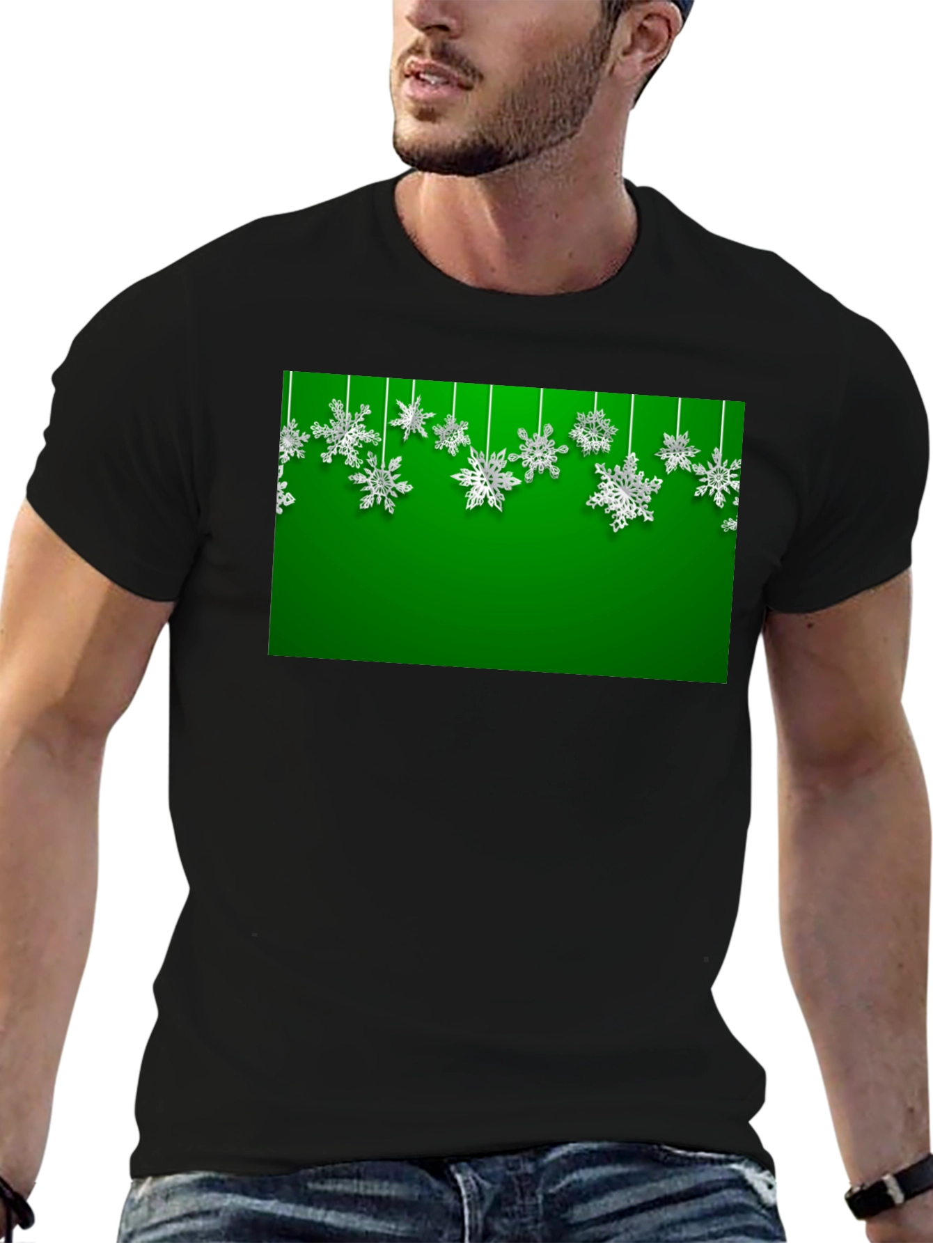 Festive Snowflake Graphic Tee - Holiday Season Style