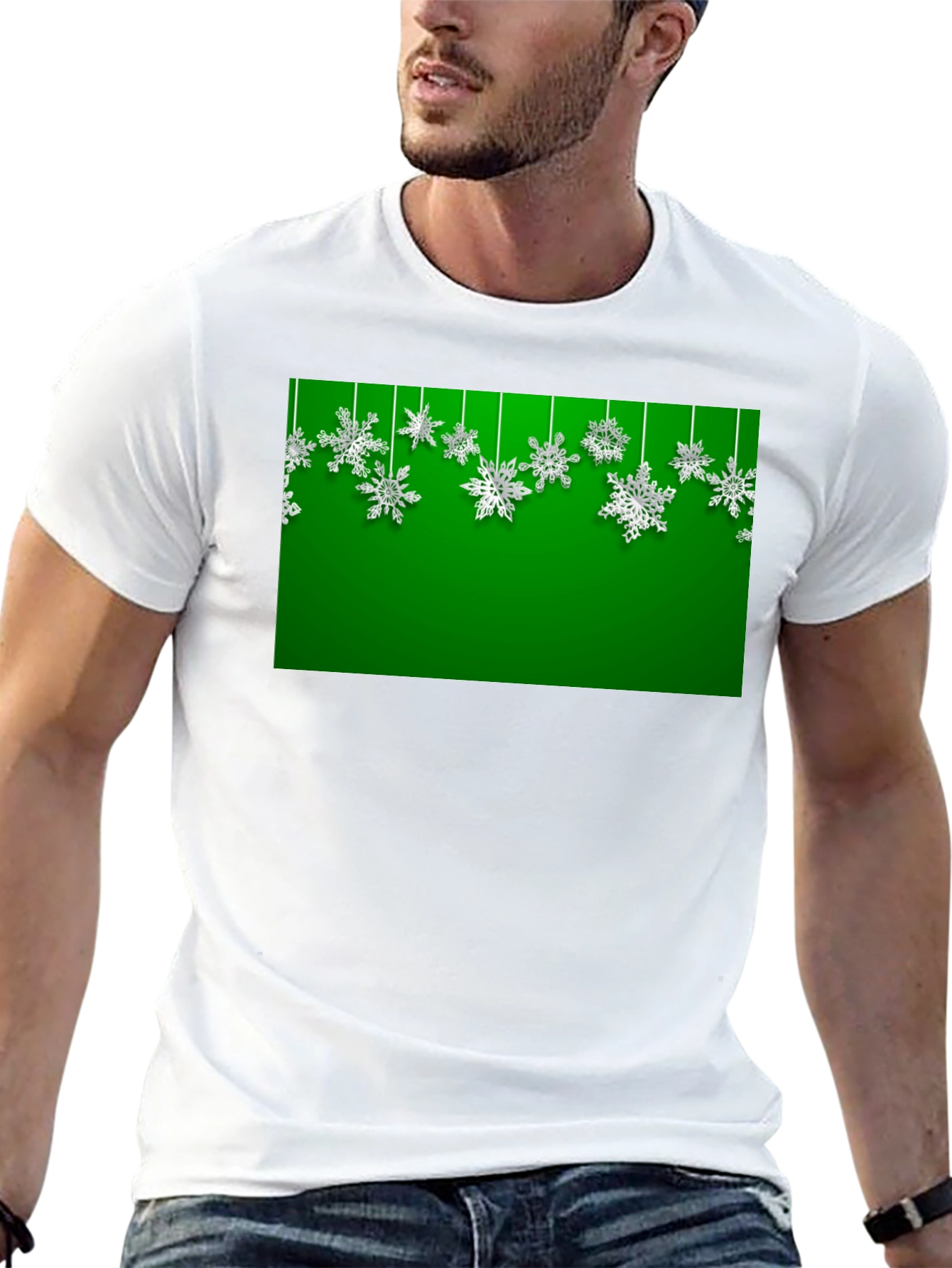 Festive Snowflake Graphic Tee - Holiday Season Style