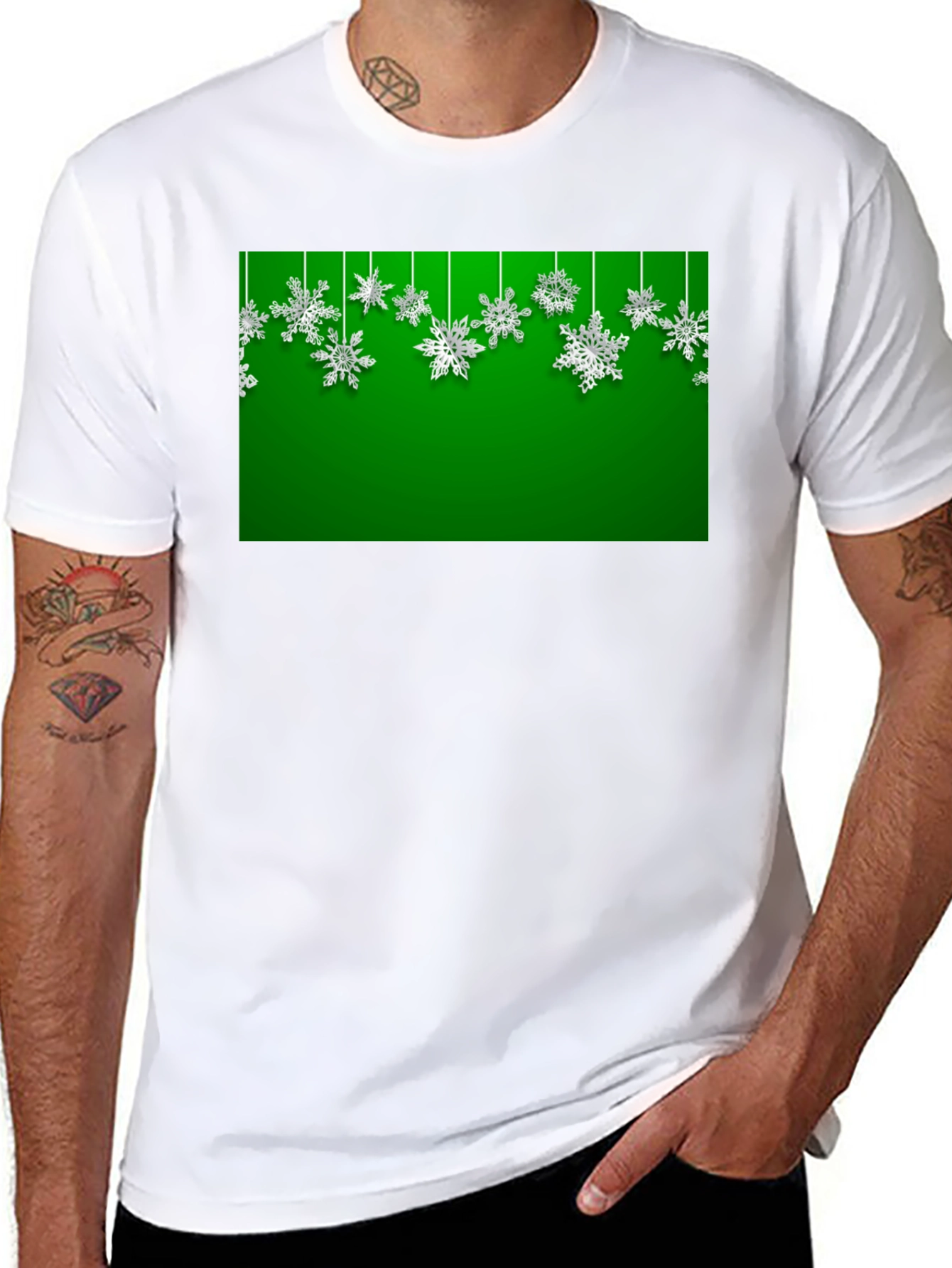 Festive Snowflake Graphic Tee - Holiday Season Style