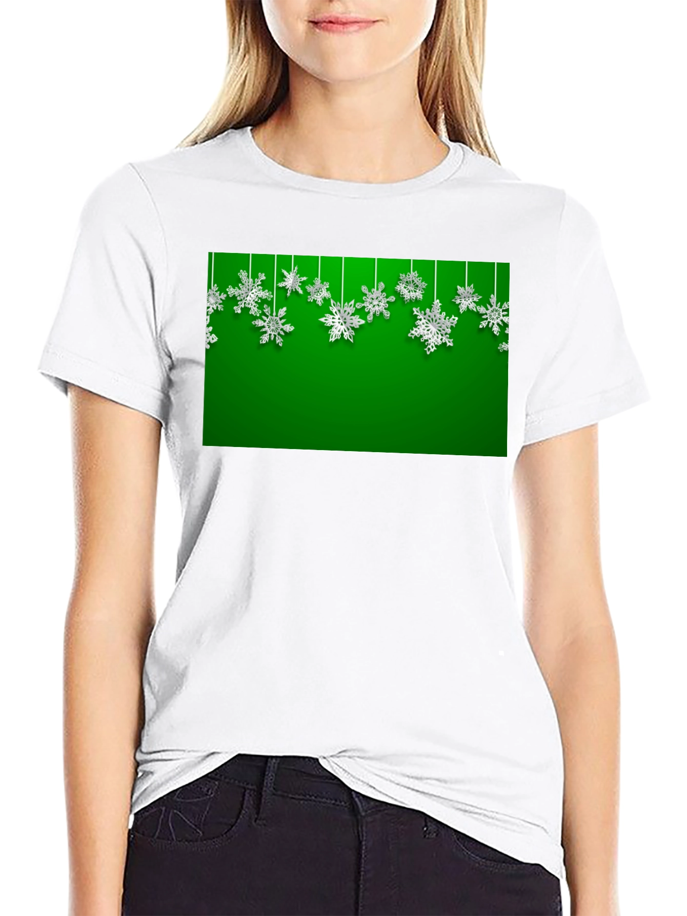 Festive Snowflake Graphic Tee - Holiday Season Style
