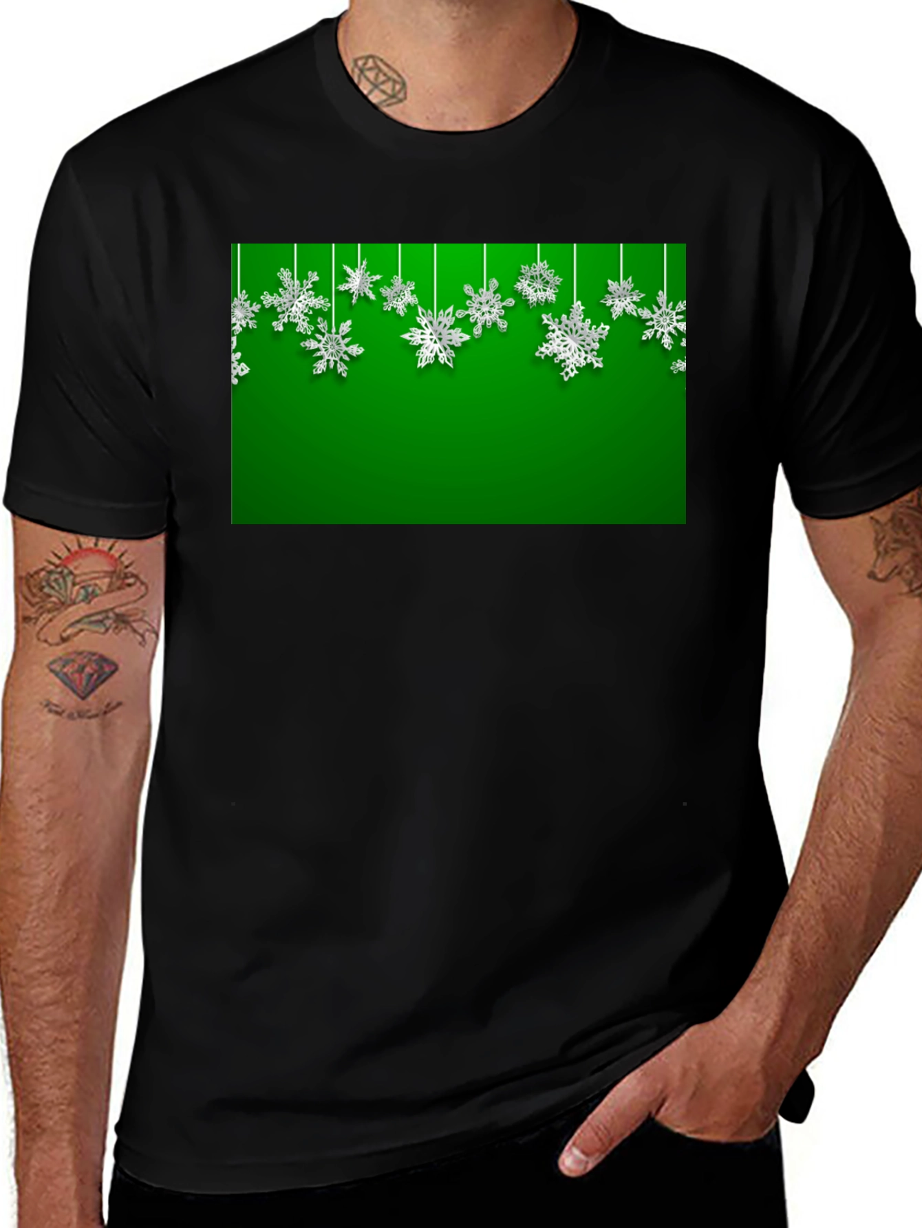 Festive Snowflake Graphic Tee - Holiday Season Style