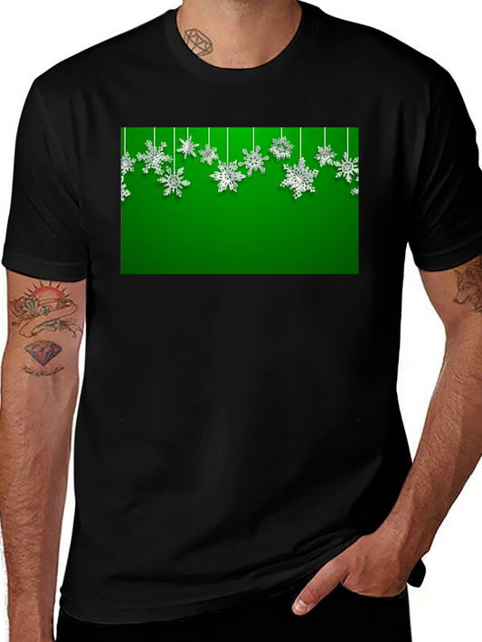 Festive Snowflake Graphic Tee - Holiday Season Style
