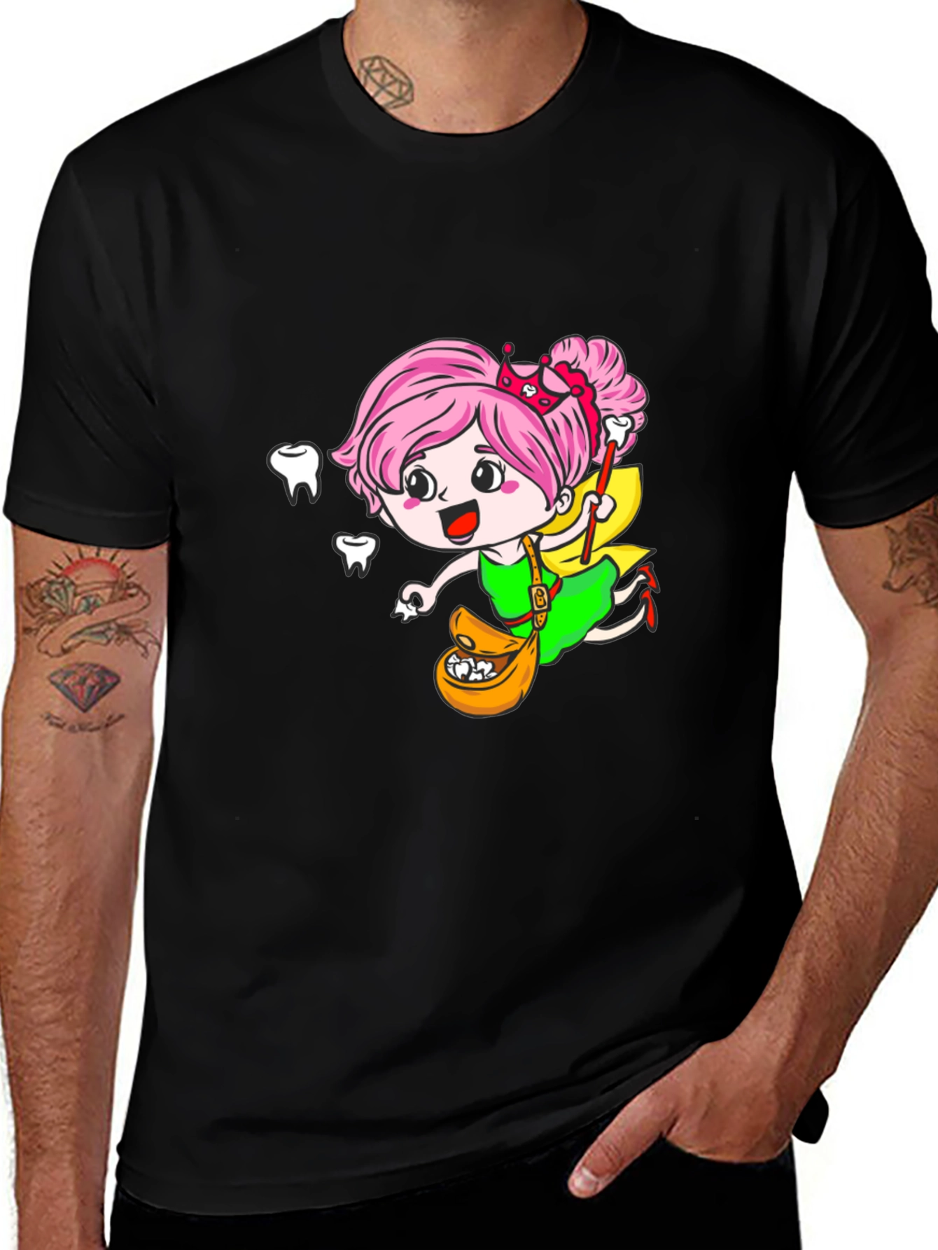Tooth Fairy Graphic Black Tee