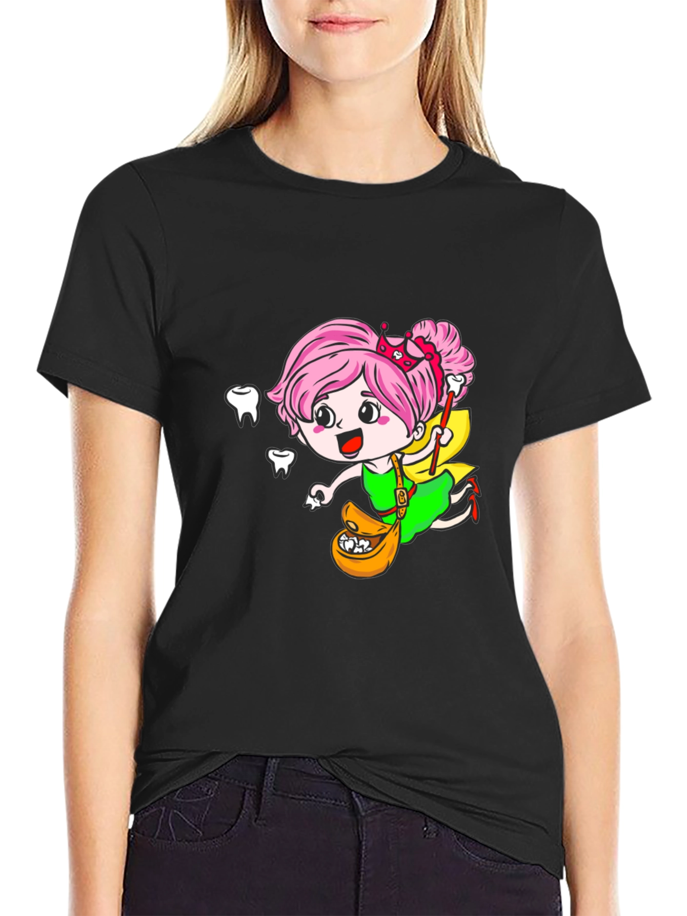 Tooth Fairy Graphic Black Tee
