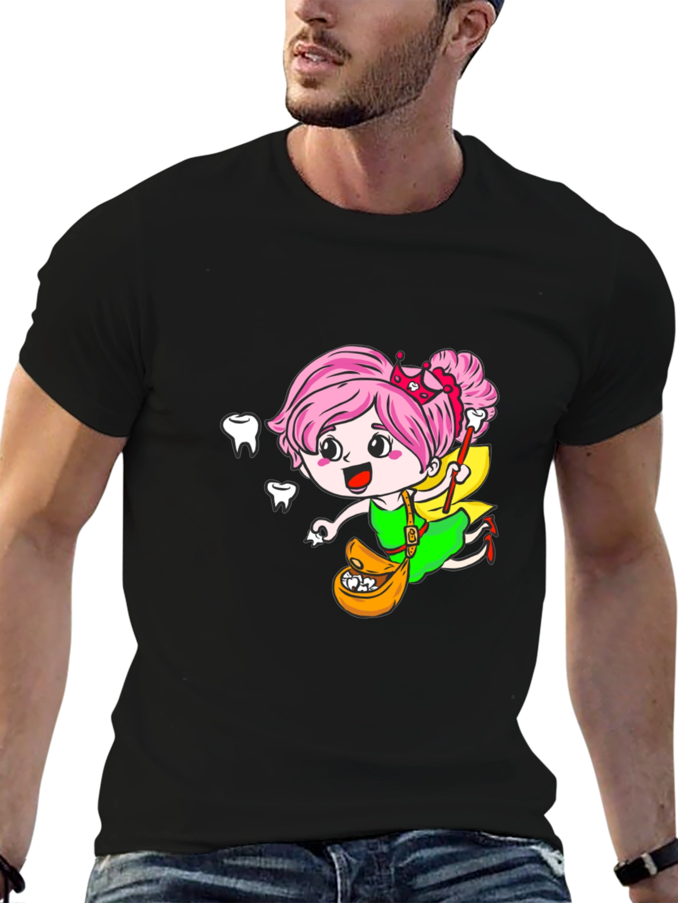 Tooth Fairy Graphic Black Tee
