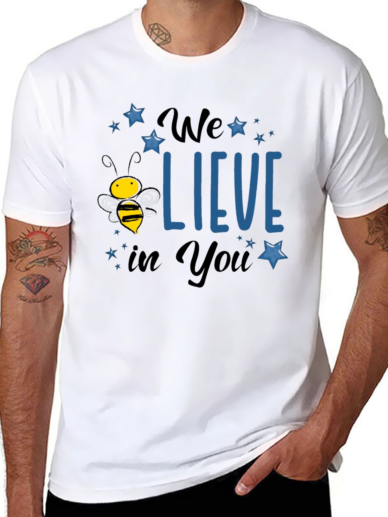 Bee-Lieve T-Shirt - Motivational Graphic Tee