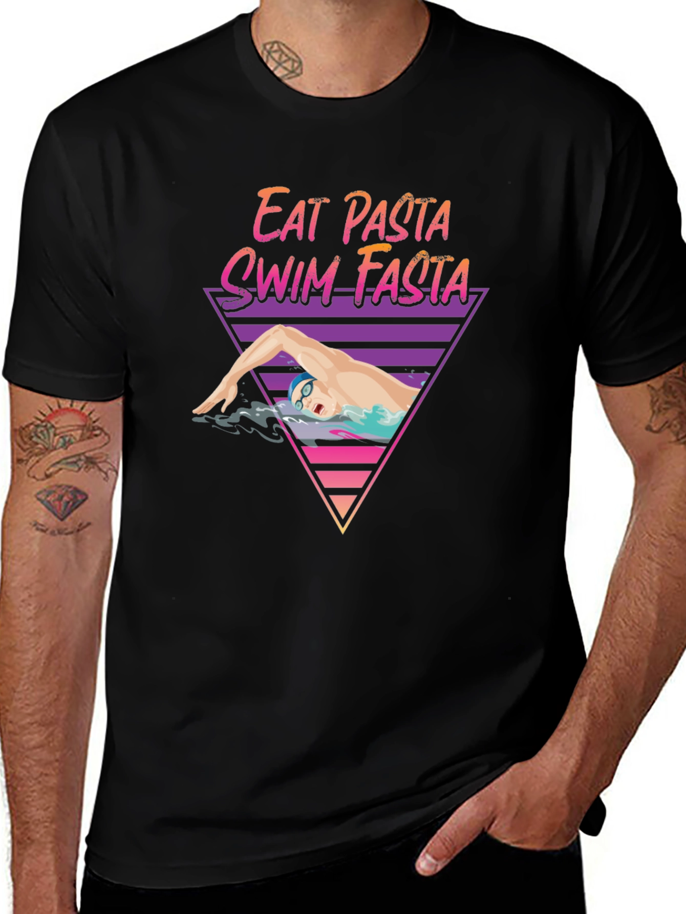 Eat Pasta Swim Fasta Graphic Tee