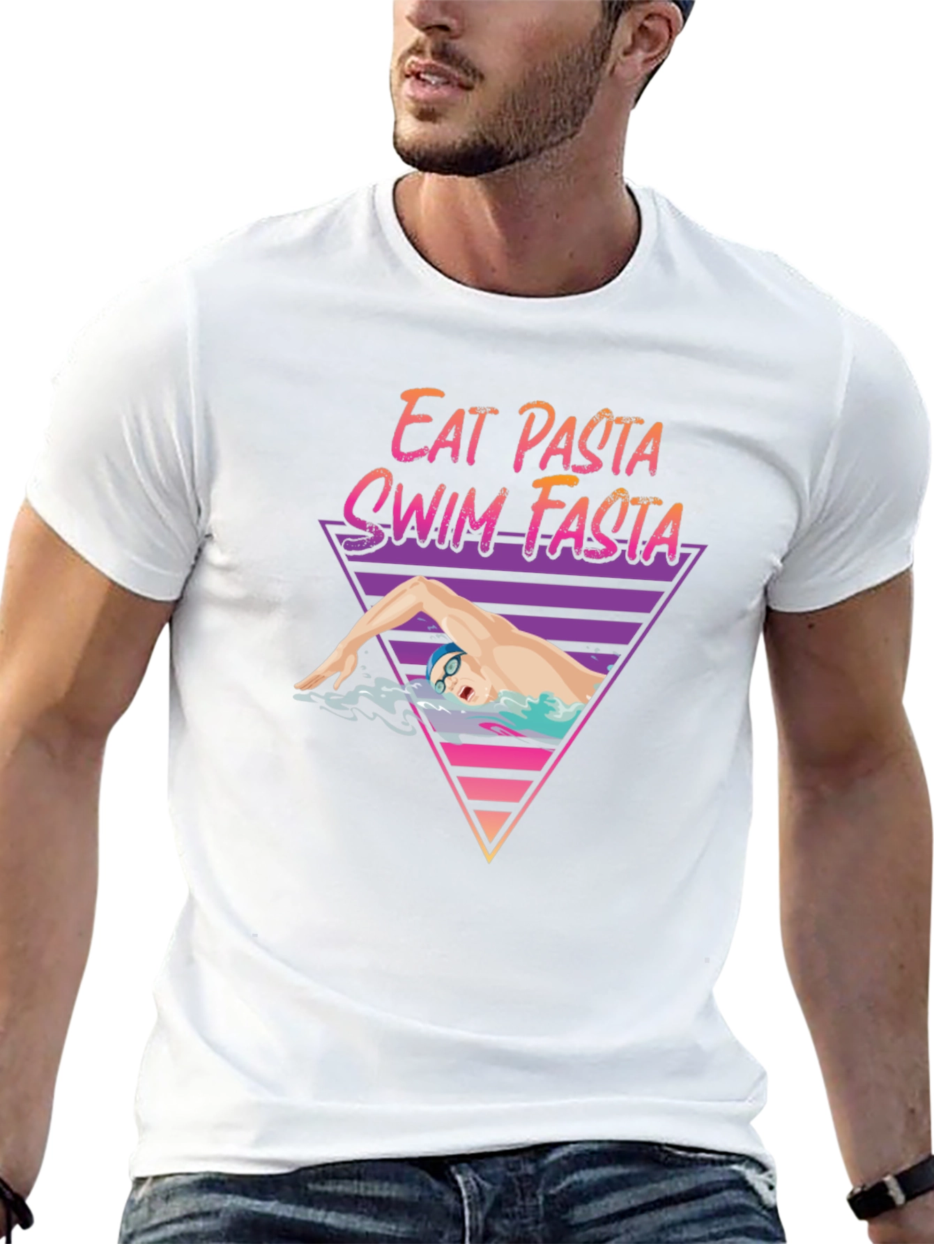 Eat Pasta Swim Fasta Graphic Tee