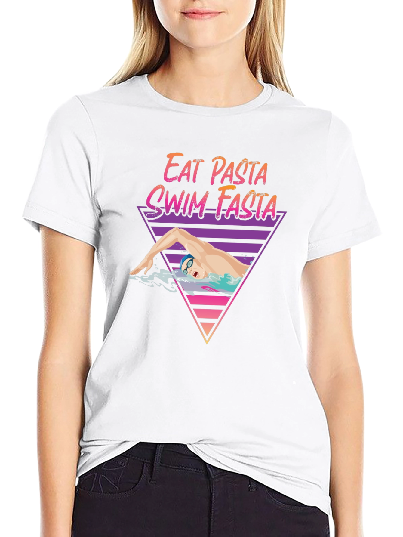 Eat Pasta Swim Fasta Graphic Tee