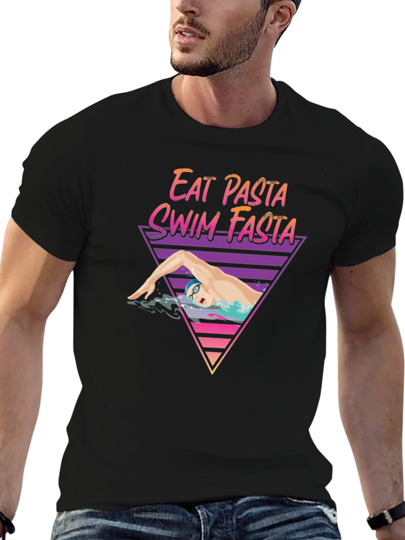 Eat Pasta Swim Fasta Graphic Tee