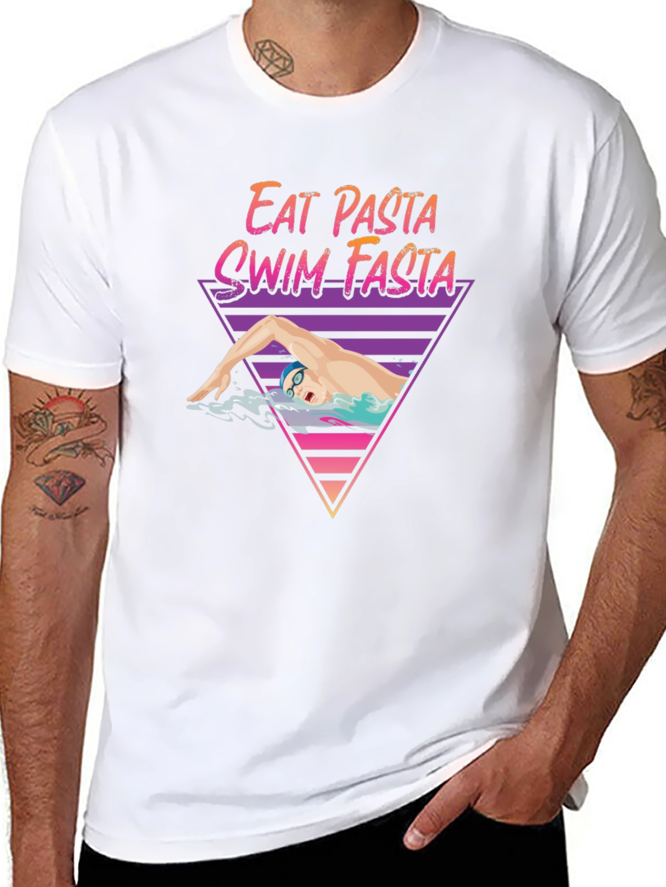 Eat Pasta Swim Fasta Graphic Tee