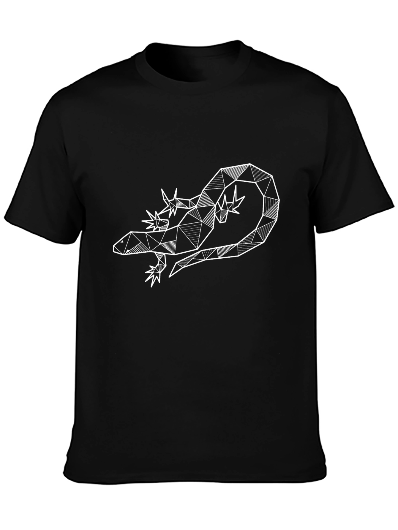 Geometric Lizard Tee - Modern Reptile T-Shirt