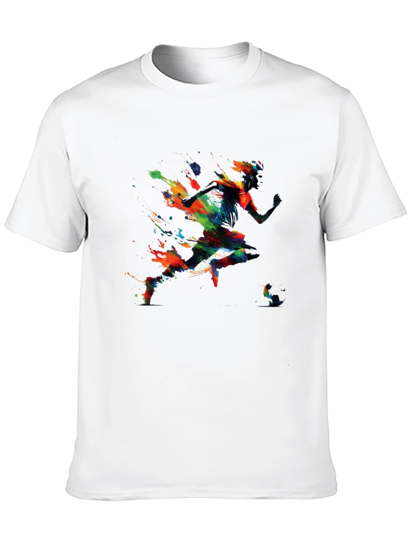 Abstract Runner Graphic Print Black T-Shirt