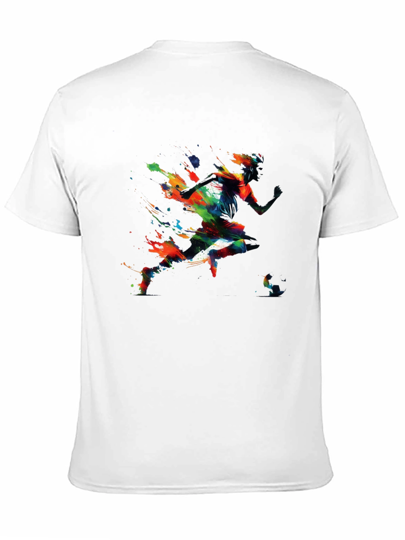Abstract Runner Graphic Print Black T-Shirt