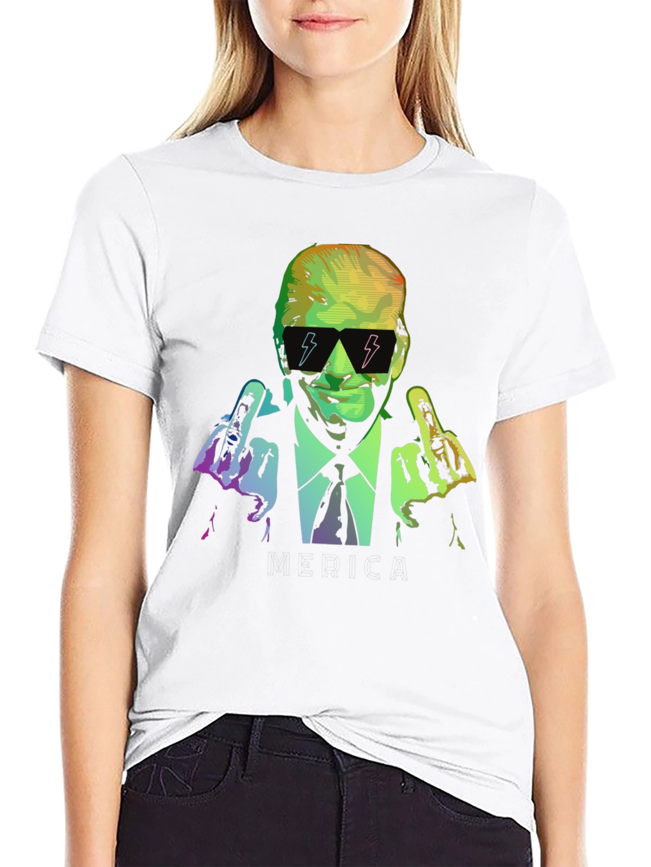 Trump Middle Finger Graphic T-Shirt