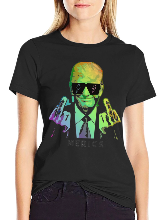 Trump Middle Finger Graphic T-Shirt