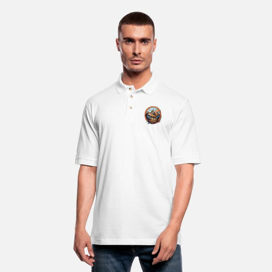 Adventure Tourer hiking in Mountains in Winter