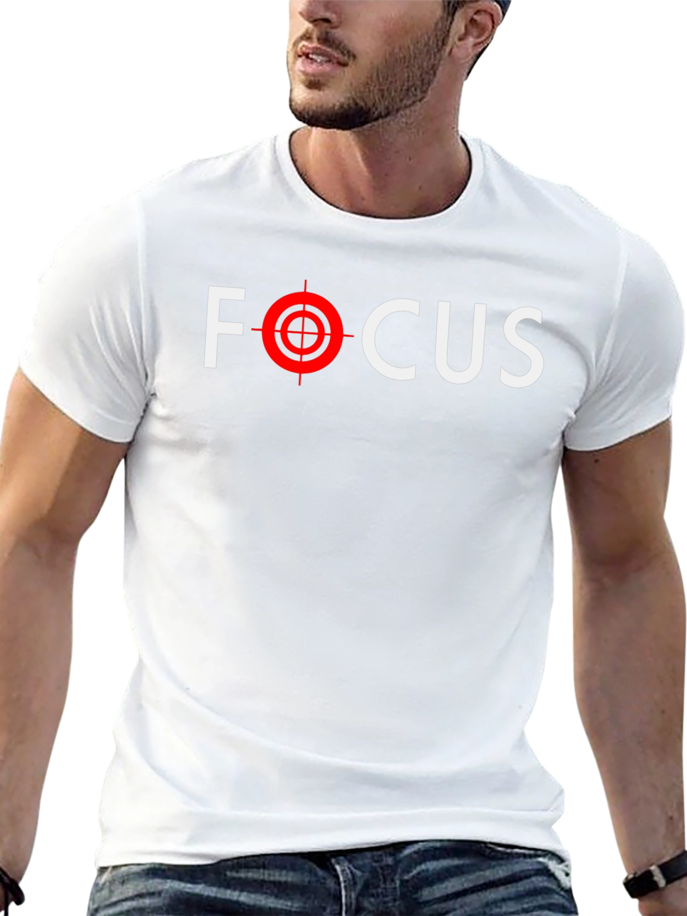 Focus Graphic Tee - Black Crew Neck