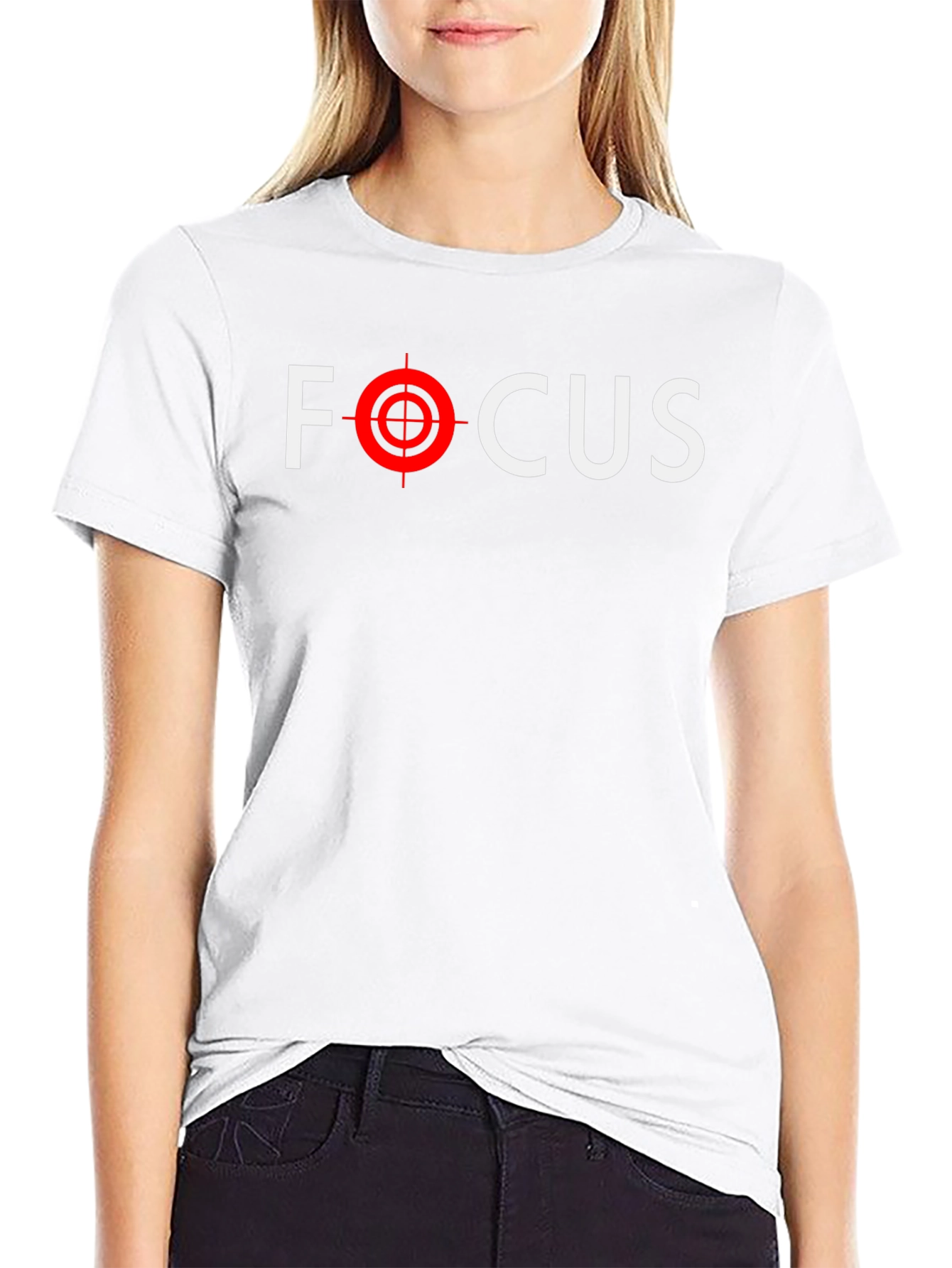 Focus Graphic Tee - Black Crew Neck