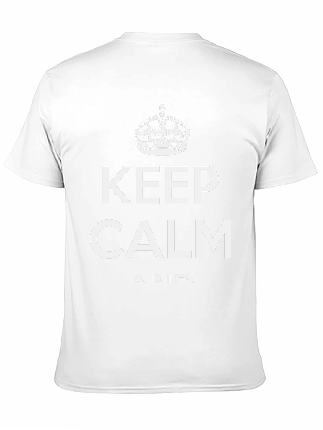 Keep Calm T-Shirt - Black Cotton Blend Classic Design