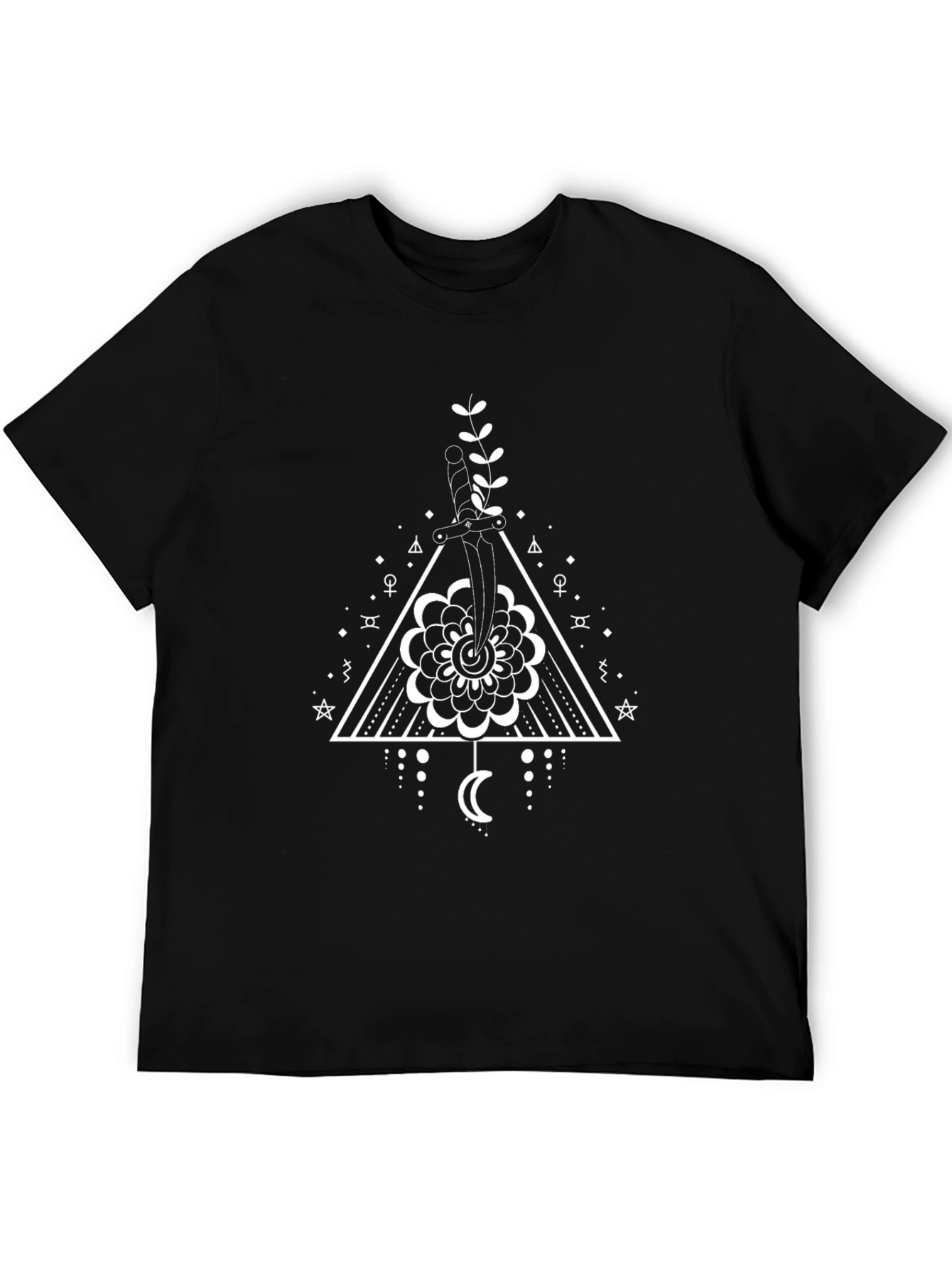 Mystic Dagger Graphic Tee - Black Cotton T-Shirt