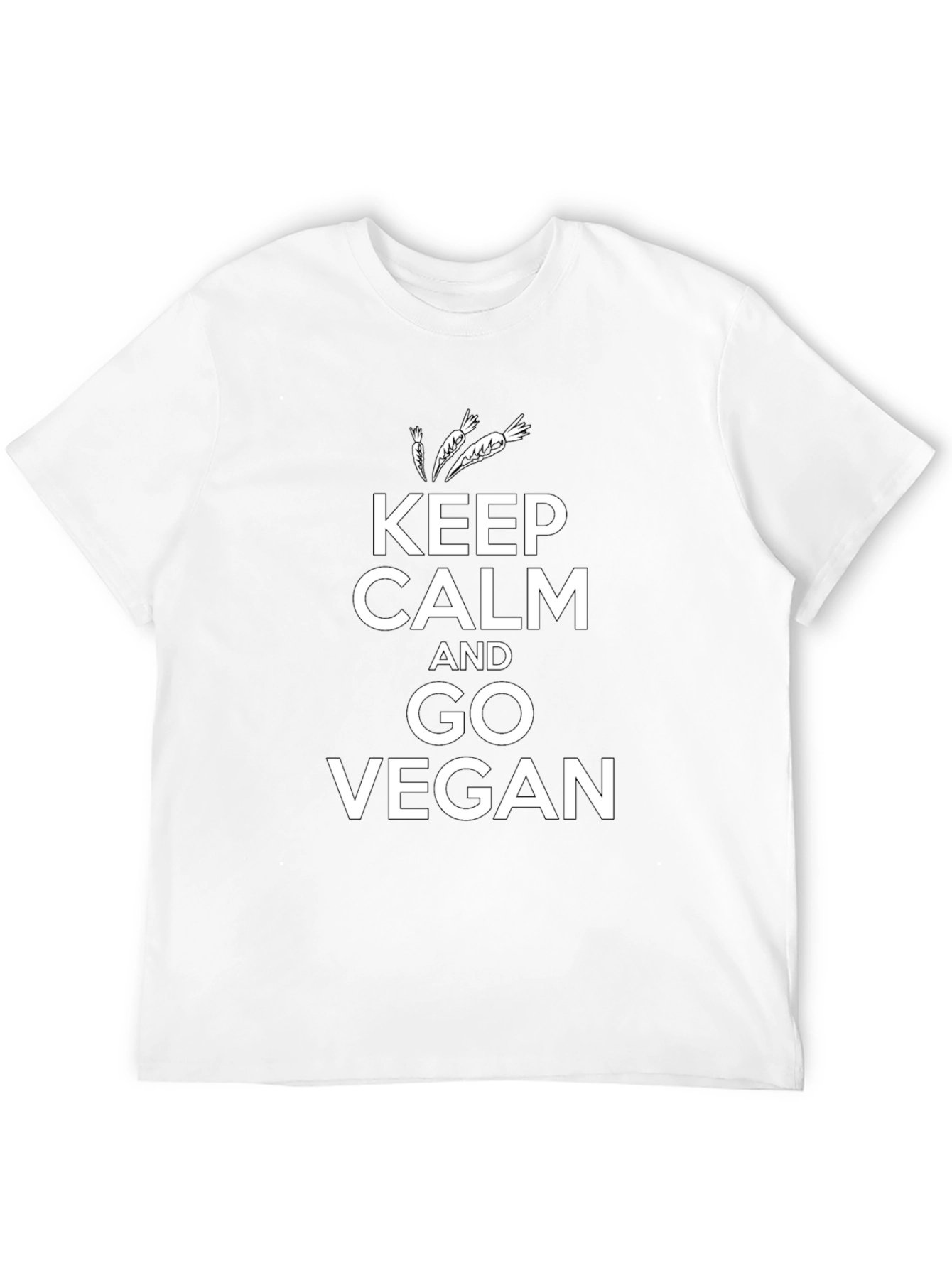 Keep Calm and Go Vegan Graphic T-Shirt