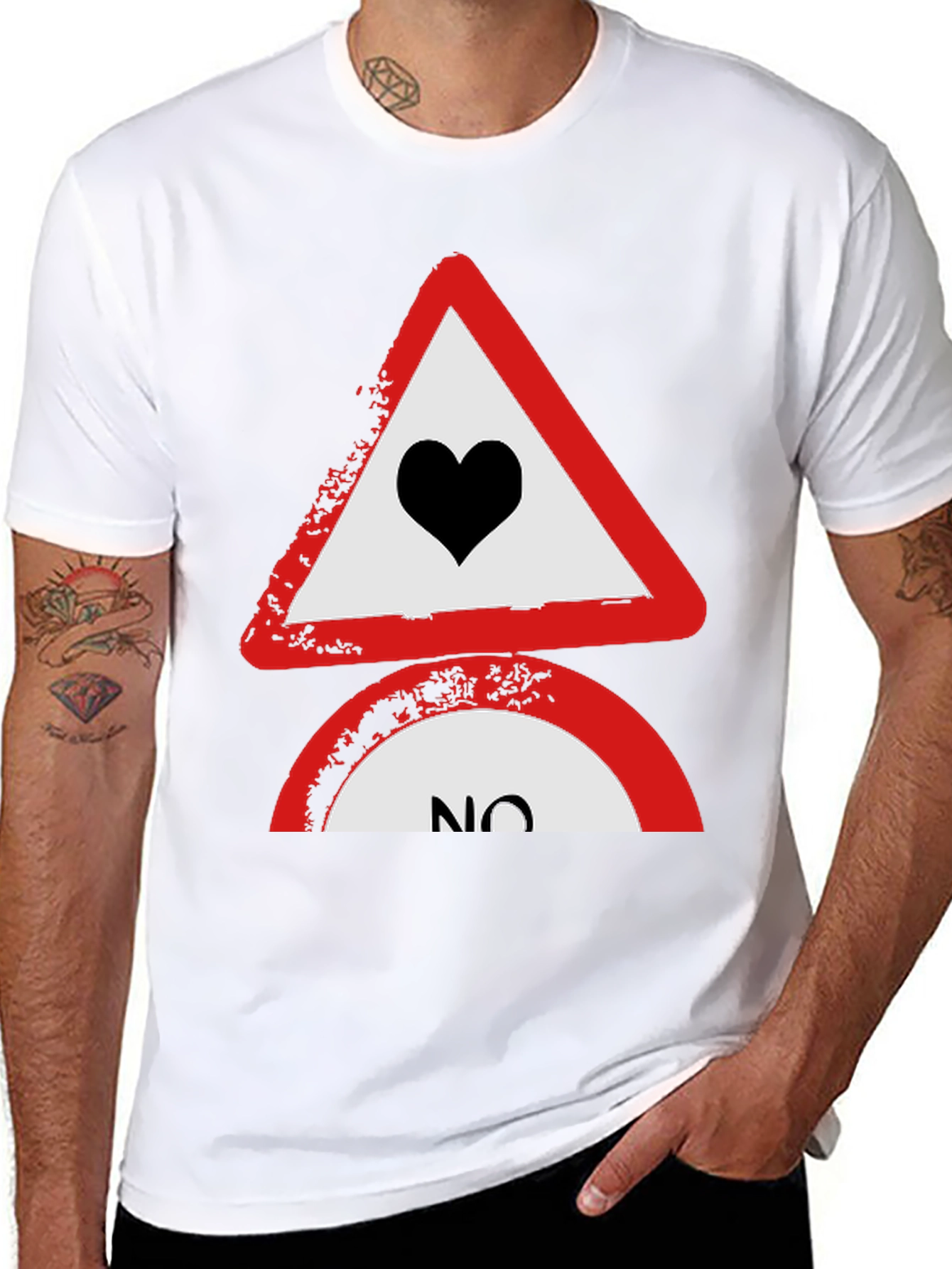 No Love Tee: Heartbreak Alert T-Shirt